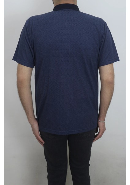 Fistan Store Erkek Desenli Klasik Kesim Rahat Kalıp Tek Cepli Polo Yaka Tişört modelleri