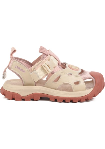 Pembe Cırtlı Hafif Unisex Çocuk Spor Sandalet 25Y614 F