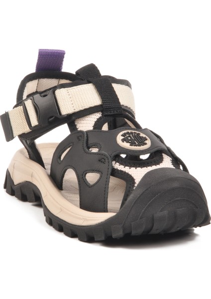 Siyah Cırtlı Hafif Unisex Çocuk Spor Sandalet 25Y614 F
