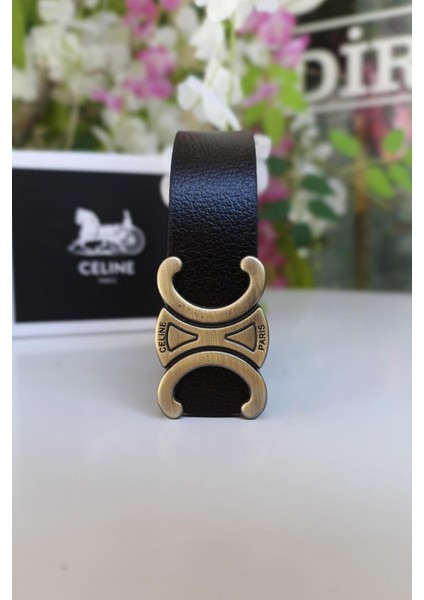 Büyük cc Tokalı Deri Kemer Siyah