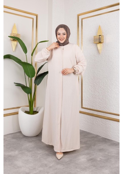 Izzet Kadın Çilek/keten Kumaş Tam Boy Patlı Hac/umre Ferace modelleri