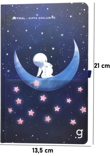 Defter Astral 13*21 Dikişli Sert KPK.96YP Çizgili Pembe Yıldız fiyatları
