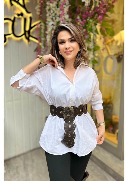 Zımbalı Kovboy Kemer Acı Kahve indirimleri