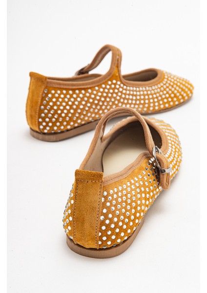 Kadın Babet Yuvarlak Burun Taşlı Günlük Ayakkabı Gerçek Deri Zy 7988 fiyatları