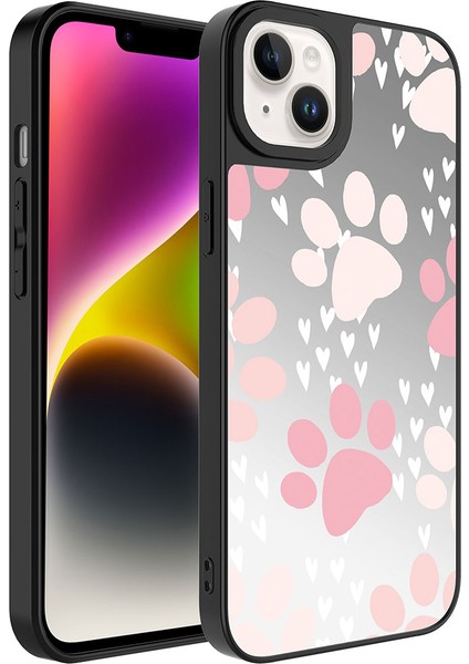iPhone 14 Plus Uyumlu Aynalı Desenli Kamera Korumalı Parlak Tkdr Mirror Kapak-Ayna