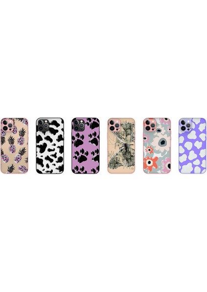 iPhone 12 Pro Kılıf Desenli Kamera Korumalı Parlak Tkdr Nora Kapak-No6