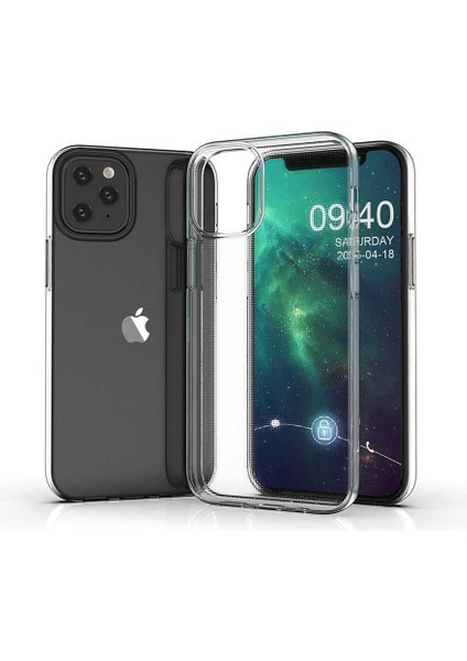 iPhone 12 Uyumlu Tkdr Süper Silikon Kapak-Renksiz