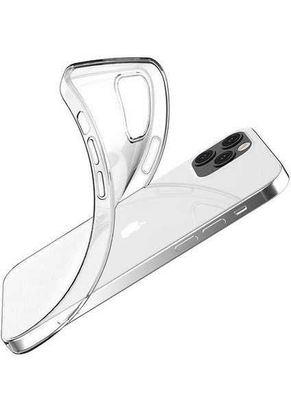 iPhone 12 Uyumlu Tkdr Süper Silikon Kapak-Renksiz