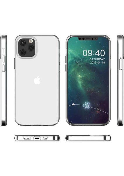 iPhone 12 Uyumlu Tkdr Süper Silikon Kapak-Renksiz