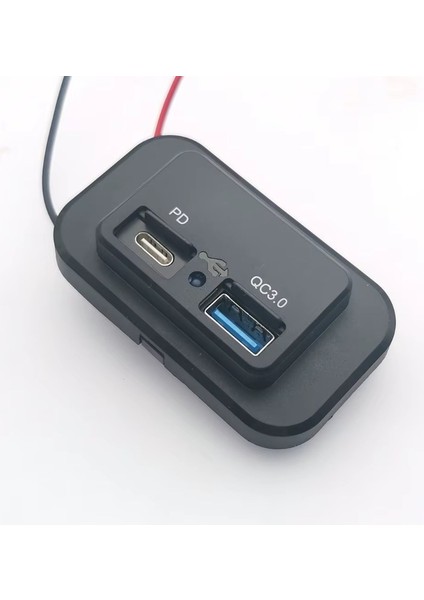 Type-C USB 2 Portlu Araç Şarj Soketi Adaptörü 12V-24V