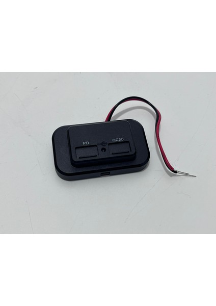 Type-C USB 2 Portlu Araç Şarj Soketi Adaptörü 12V-24V