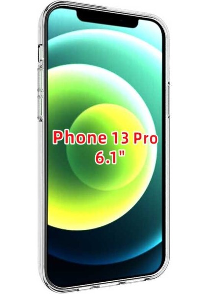 iPhone 13 Pro Uyumlu Tkdr Süper Silikon Kapak-Renksiz