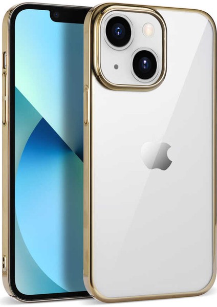 iPhone 14 Plus Kılıf Tkdr Pixel Kapak-Gold