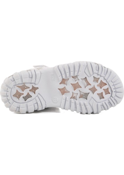 Gümüş Simli Ortopedik Kız Çocuk Sandalet 25T104 P indirimleri