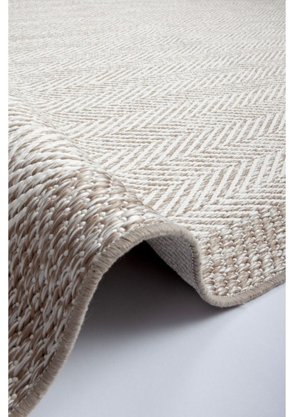 Enti Nova 2001 Bej Mutfak Halısı Yıkanabilir Sisal Görünümlü Mutfak Kilimi Çerçeveli Kaymaz Yolluk indirimleri