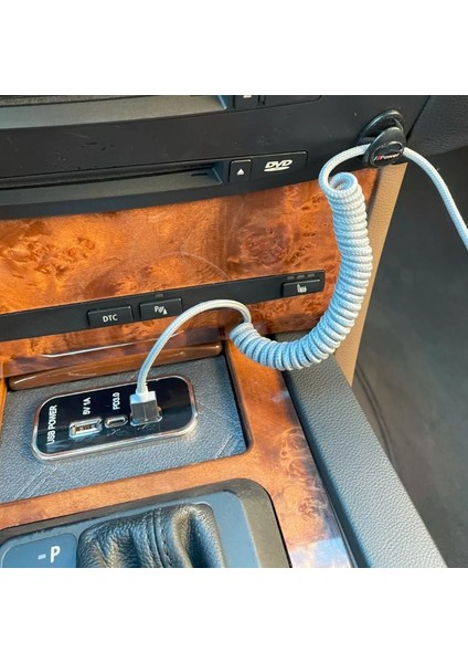 Type-C USB 3 Portlu Araç Şarj Soketi Adaptörü 12V-24V