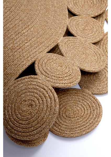 Reygon Ege 7 Hasır Daire Dekoratif El Örgüsü Kilim Yolluk Halı