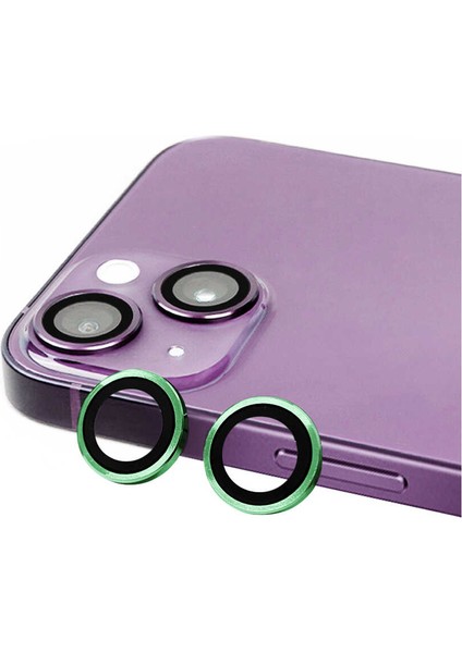 iPhone 14 Plus Uyumlu Hgea Cl-07 Kamera Lens Koruyucu-Açık Yeşil
