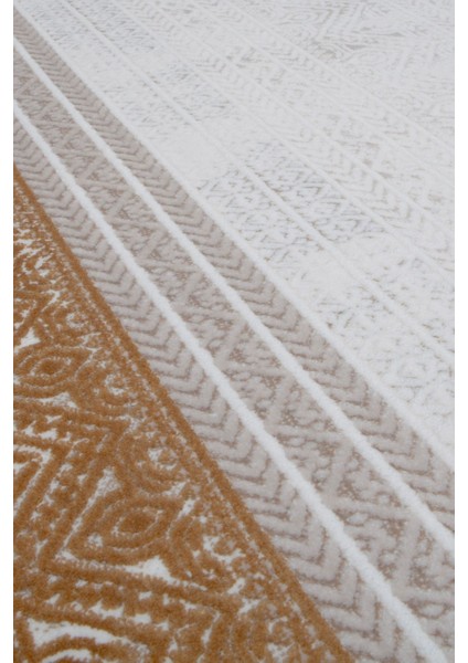 Luxess Valeria 1074 Gold Halı Kilim Kaymaz Taban Yıkanabilir Salon Mutfak Kesme Yolluk fiyatları