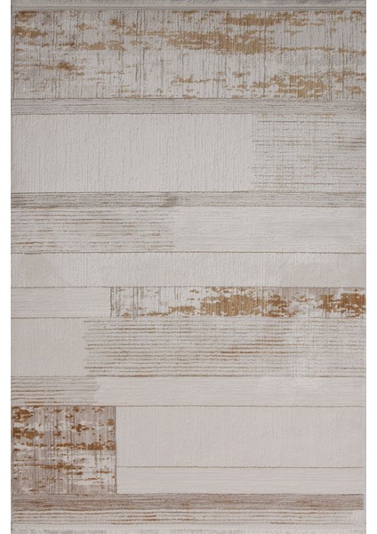 Luxess Valeria 1070 Gold Halı Kilim Kaymaz Taban Yıkanabilir Salon Mutfak Kesme Yolluk