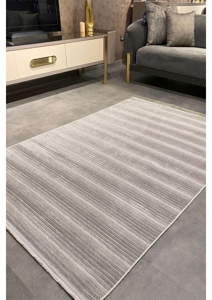 Luxess Cool 402 Vizon Hav Toz Vermez Salon Halısı Kesme Halı Yolluk Kaymaz Taban Halı
