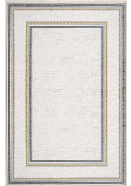 Luxess Valeria 1073 Gri Halı Kilim Kaymaz Taban Yıkanabilir Salon Mutfak Kesme Yolluk