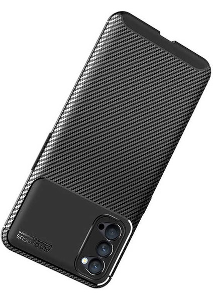 Oppo Reno 4 Kılıf Hgea Negro Silikon Kapak-Siyah