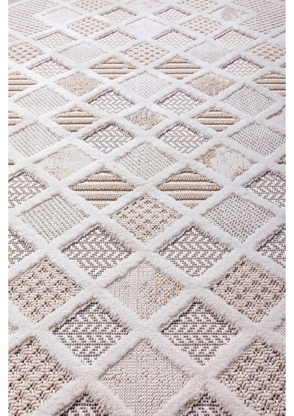 Enti Bonn 8802 Krem Daire Iskandinav Halı Salon Halısı Kesme Halı Yolluk modelleri