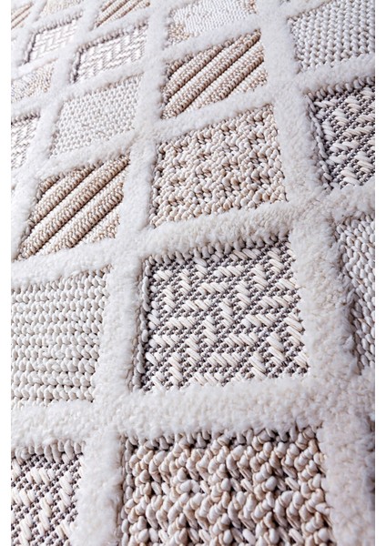 Enti Bonn 8802 Krem Daire Iskandinav Halı Salon Halısı Kesme Halı Yolluk fırsatları