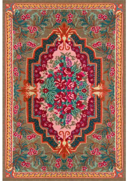 Türkmen Gloria TD727 Halı Kilim Kaymaz Taban Yıkanabilir Salon Mutfak Kesme Yolluk
