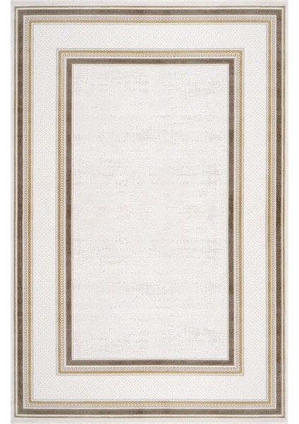 Luxess Valeria 1073 Bej Halı Kilim Kaymaz Taban Yıkanabilir Salon Mutfak Kesme Yolluk