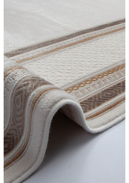 Luxess Valeria 1073 Bej Halı Kilim Kaymaz Taban Yıkanabilir Salon Mutfak Kesme Yolluk indirimleri