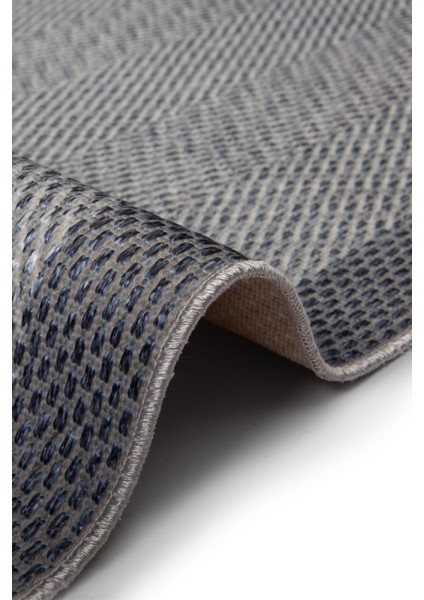 Decoser Hasır 8063 Gri Antrasit Halı Kilim Kaymaz Taban Salon Mutfak Kesme Yolluk