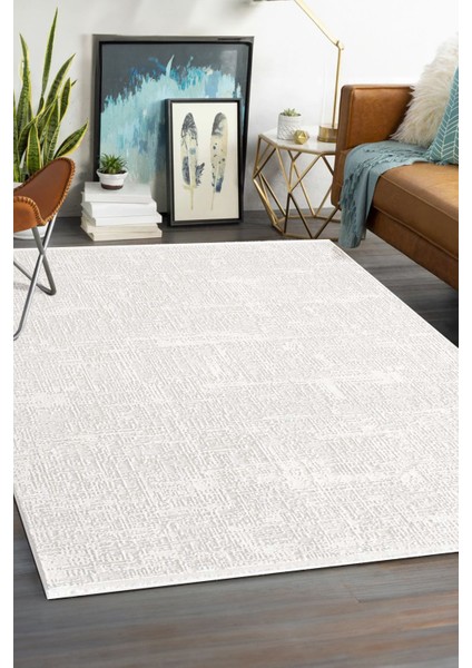 Enti Akik 8610 Krem Halı Kilim Salon Mutfak Kesme Yolluk Dokuma