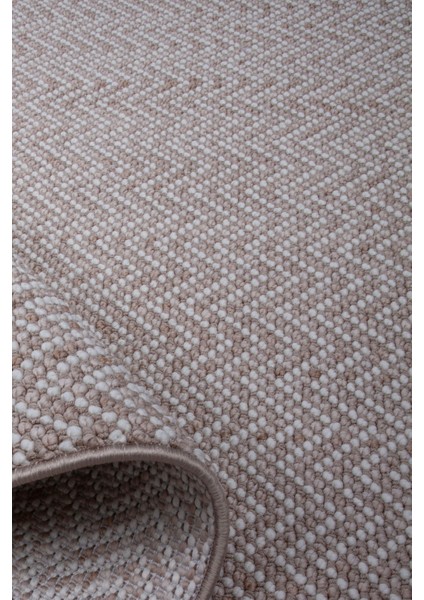 Enti Piana 1108 Bej Halı Kilim Kaymaz Taban Yıkanabilir Salon Mutfak Kesme Yolluk fırsatları