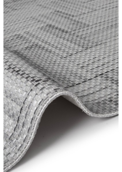 Decoser Hasır 8052 Gri Halı Kilim Kaymaz Taban Salon Mutfak Kesme Yolluk