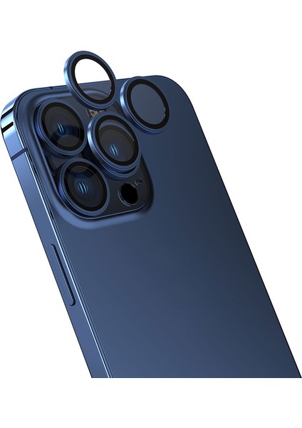 iPhone 15 Pro Max Uyumlu Hgea Cl-13 Kamera Lens Koruyucu-Midnight