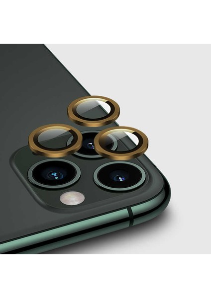 iPhone 12 Pro Uyumlu Hgea Cl-01 Kamera Lens Koruyucu-Gold