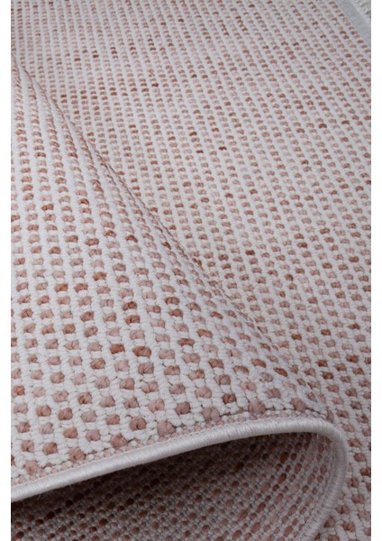 Enti Piana 1107 Taba Halı Kilim Kaymaz Taban Yıkanabilir Salon Mutfak Kesme Yolluk fırsatları