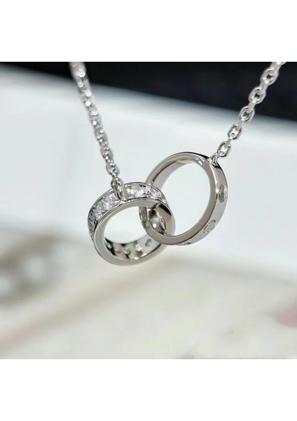 Love Kolye Kadın 18K Pembe Altın Büyük Yıldızlı Gökyüzü Köprücük Kemiği Zinciri Modası (Yurt Dışından)