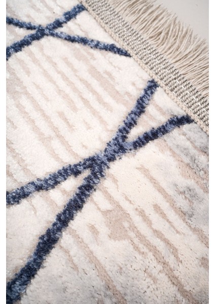 Enti Norm 6215 Mavi Salon Halısı Kesme Yolluk Yumuşak Doku Kaymaz Halısı modelleri