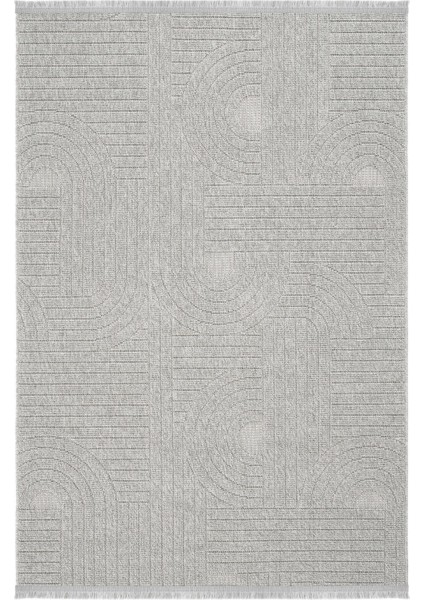 Seyran Loopy 623 Gri Halı Ince Mutfak Kilim Salon Kesme Halı Yolluk