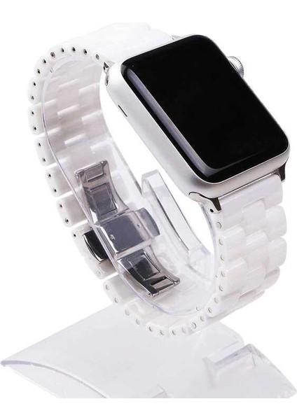 Watch 42MM Uyumlu Krd-15 Metal Kordon Zore - Beyaz