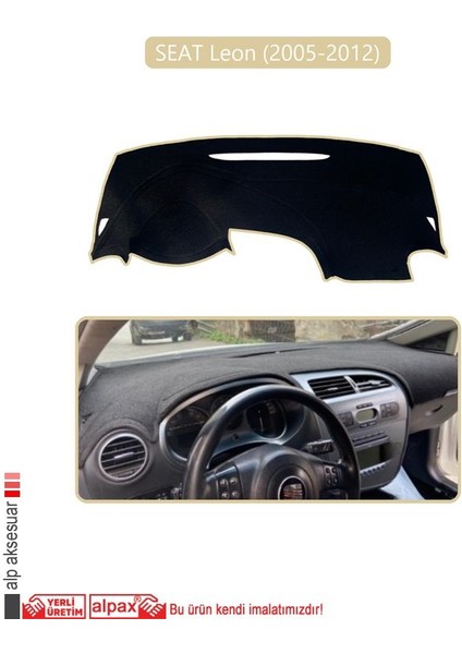 Seat Leon 2005-2012 Ön Örtüsü Göğüs Panel Torpido Koruma Koruyucu Kılıf Bej