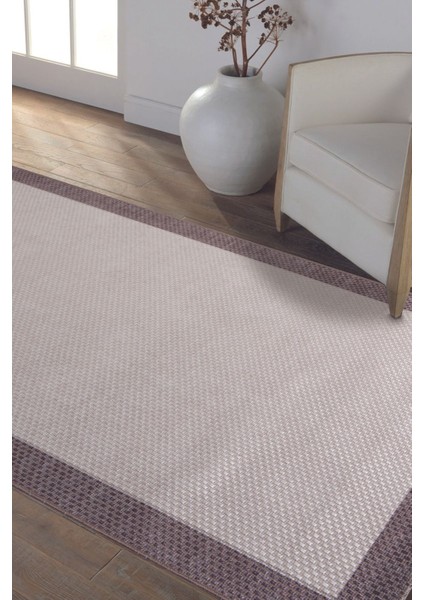 Decoser Hasır 8064 Krem Bej Halı Kilim Kaymaz Taban Salon Mutfak Kesme Yolluk
