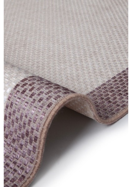 Decoser Hasır 8064 Krem Bej Halı Kilim Kaymaz Taban Salon Mutfak Kesme Yolluk