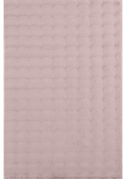 Enti Nice 9304 Pudra Yıkanabilir Kabartmalı Yumuşak Halı Kaymaz Suni Kürk Tavşan Post Peluş