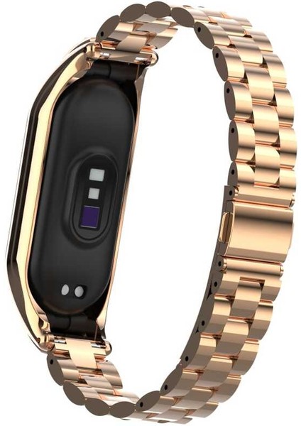 Xiaomi Mi Band 7 Uyumlu Krd-04 Metal Kordon Zore - Gümüş