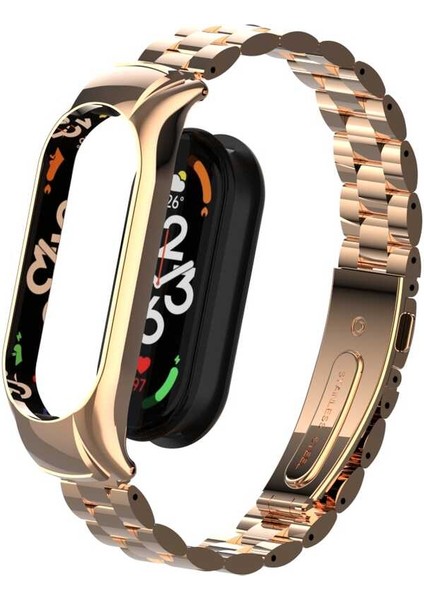 Xiaomi Mi Band 7 Uyumlu Krd-04 Metal Kordon Zore - Gümüş