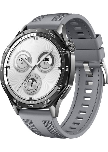 Huawei Watch Gt 5 Uyumlu Zore KRD-128 Silikon Kordon-Gri